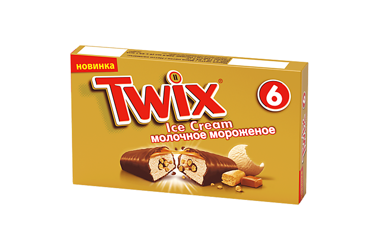 Мороженое «Twix» 6 батончиков, 205,2 г