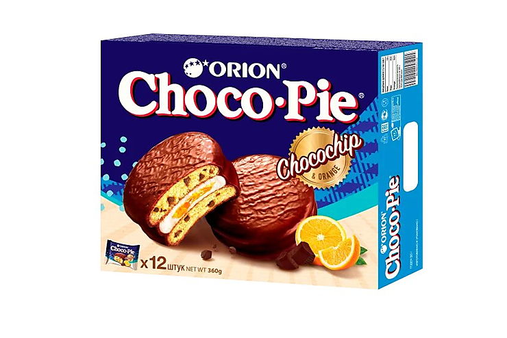 Печенье «Orion» Choco Pie апельсин, 12 штук