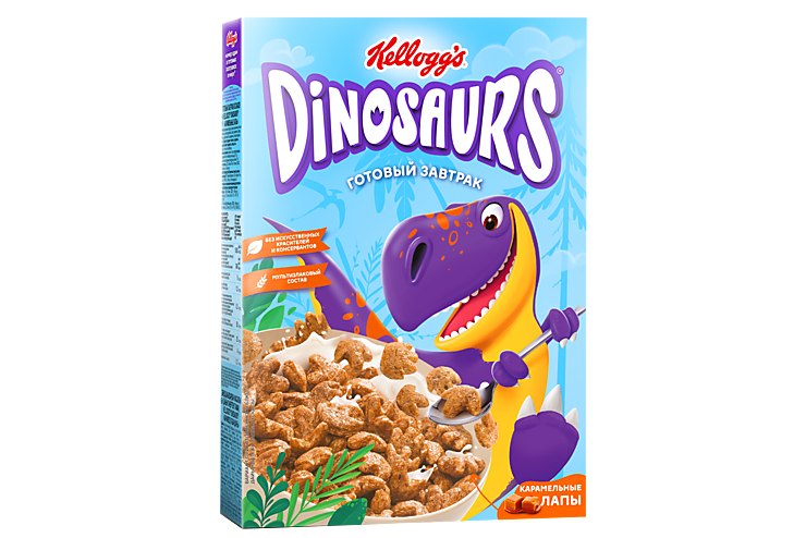 Готовый завтрак «Dinosaurs» Карамельные лапы, 220 г