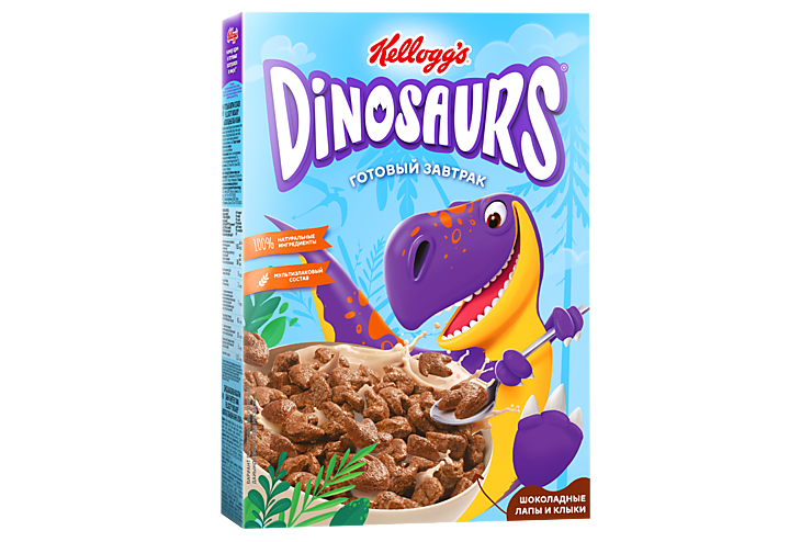 Готовый завтрак «Dinosaurs» Шоколадные лапы и клыки, 220 г