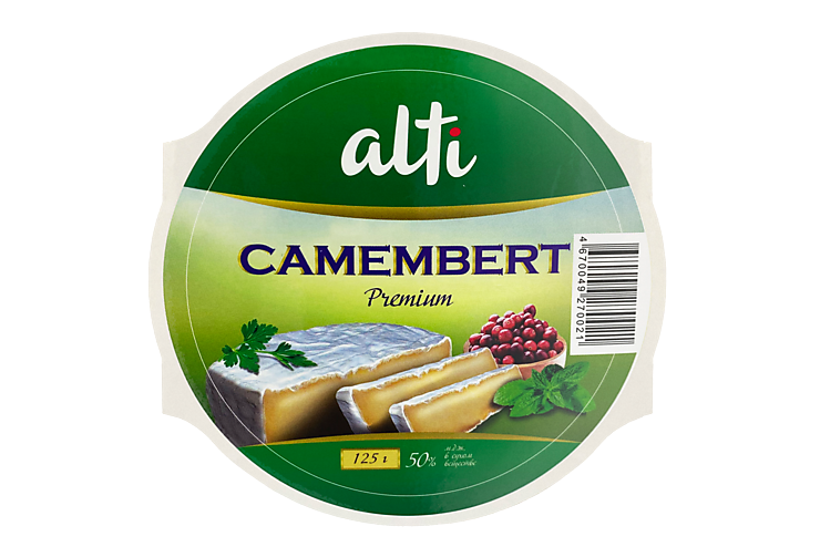 Сыр 50% «Alti» Камамбер пастеризованный, с белой плесенью, 125 г