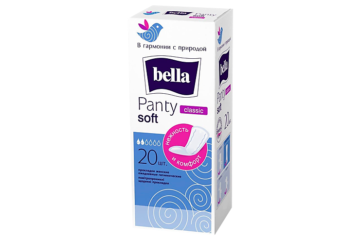 Ежедневные прокладки «Bella» Panty soft classic, 20 штук