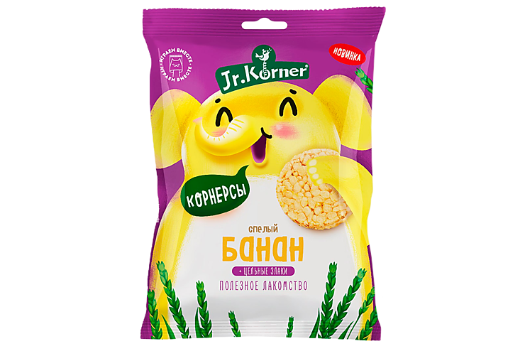 Мини-хлебцы «Jr.Korner» рисовые с бананом, 30 г