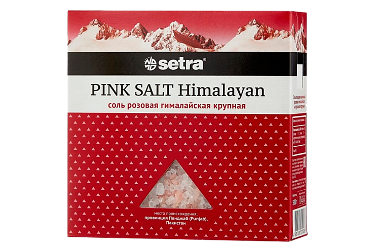Соль розовая «Setra» гималайская, крупная, 500 г