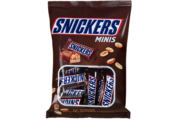 Шоколадный батончик «Snickers» минис, 180 г