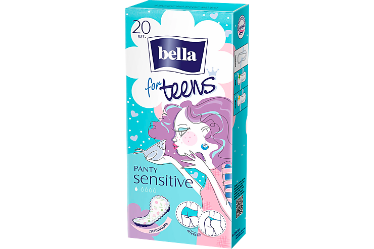Ежедневные прокладки «Bella» Panty Sensitive for teens, 20шт