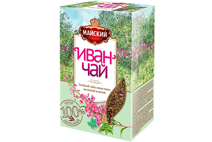 Чайный напиток «Майский» Иван-чай с зеленым чаем, мелиссой и мятой, 75 г