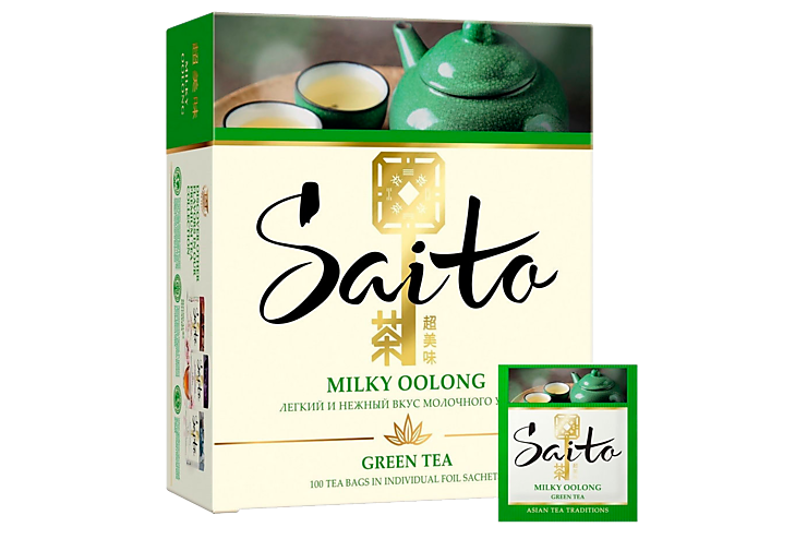 Чай зеленый «Saito» Milky Oolong, 100 пакетиков