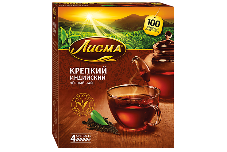 Чай черный «Лисма» Крепкий, 100 пакетиков