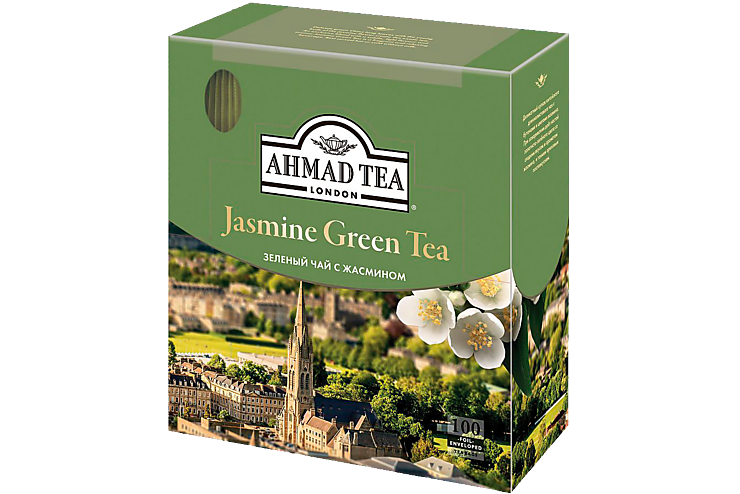 Чай зеленый «Ahmad Tea» Жасмин, 100 пакетиков