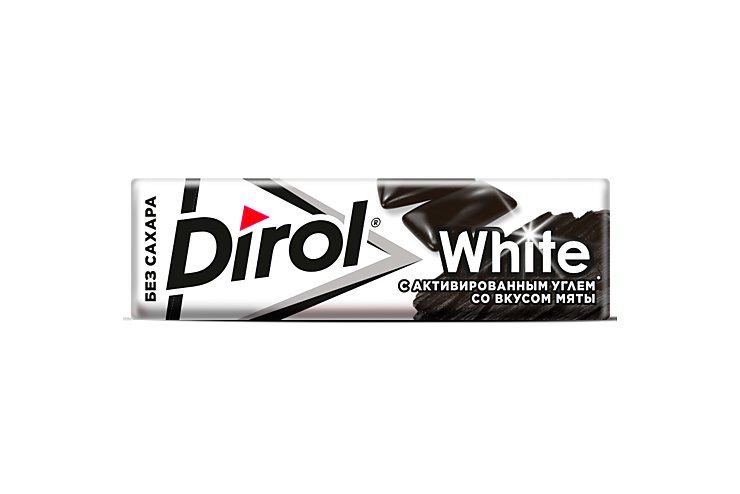 Жевательная резинка «Dirol» White Мята с активированным углем, 13,6 г