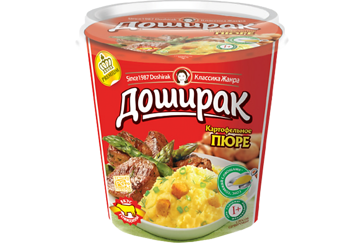 Пюре картофельное «Доширак» со вкусом говядины, 52 г Пюре картофельное «Доширак» со вкусом говядины, 52 г