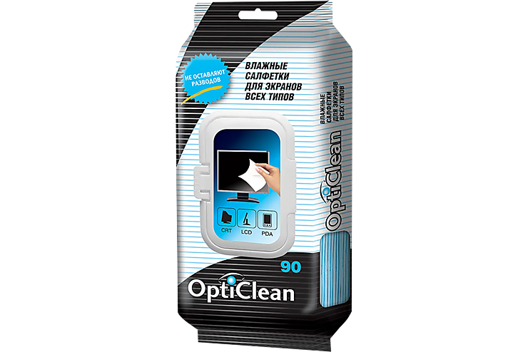 Влажные салфетки «Opti Clean» для экранов, 90 шт