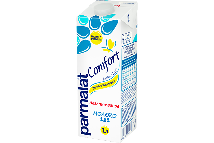 Молоко 1.8% «Parmalat Comfort» безлактозное, 1 л