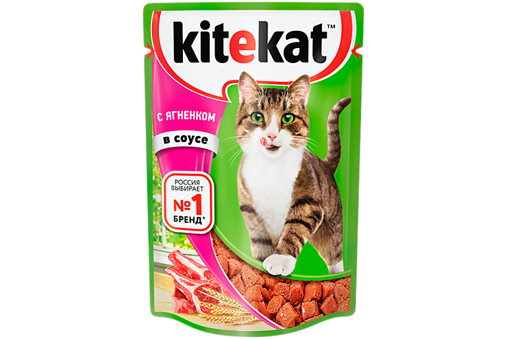 Влажный корм для кошек «Kitekat» с ягненком в соусе, 85 г – купить по  приятной цене с доставкой на дом в интернет-магазине Ярче Плюс