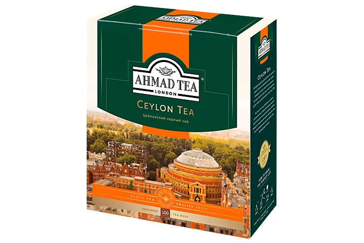 Чай черный «Ahmad Tea» Цейлонский, 100 пакетиков
