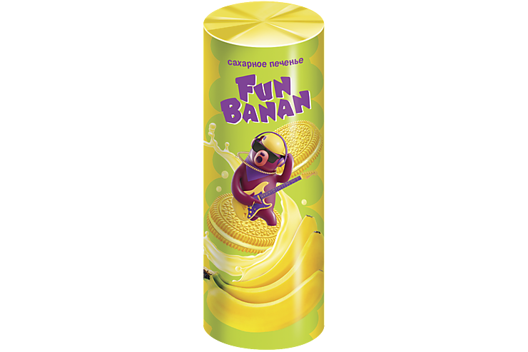 Печенье-сэндвич «FunBanan» с банановым вкусом, 220 г