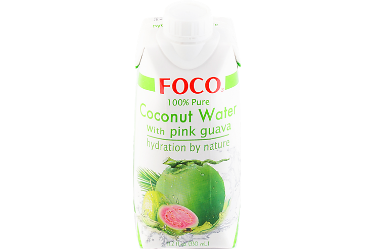 Кокосовая вода «FOCO» с розовой гуавой, 330 мл