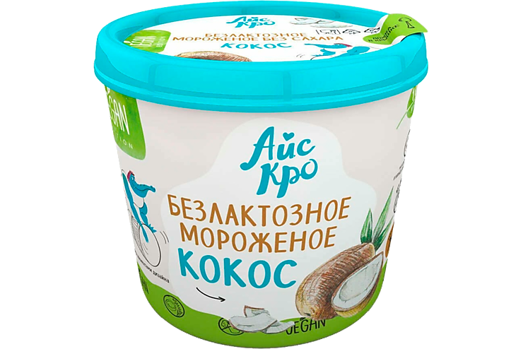 Безлактозное мороженое «АйсКро» Кокос, 75 г