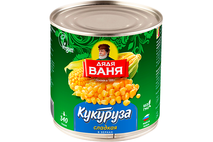 Кукуруза «Дядя Ваня» сахарная, 340 г Кукуруза «Дядя Ваня» сахарная, 340 г