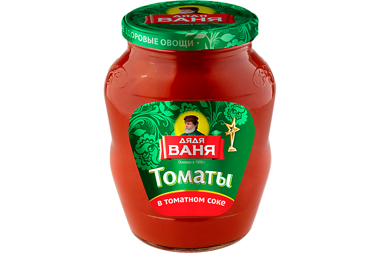 Томаты «Дядя Ваня» в томатном соке, 680 г