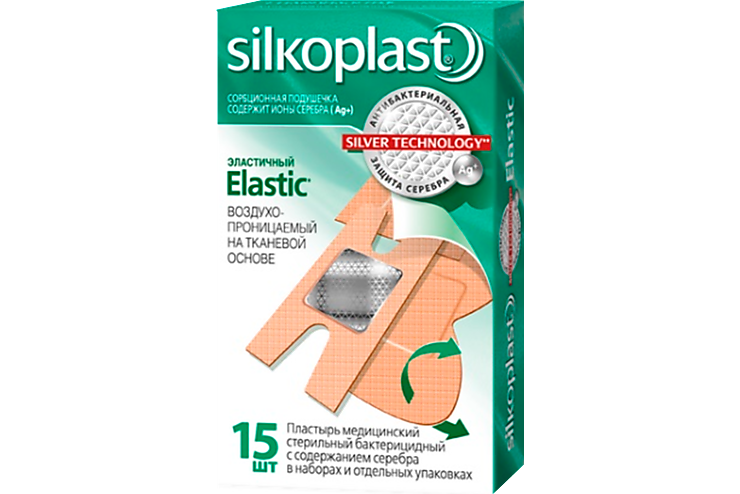Пластырь «Silkoplast» Elastic, 15шт