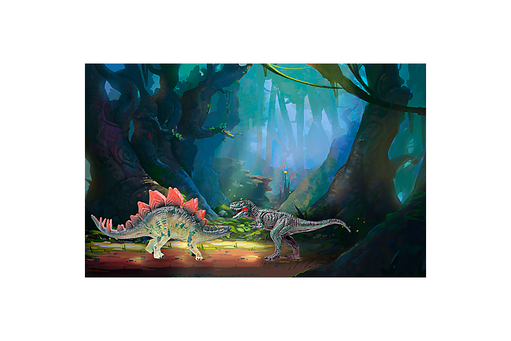 Игровой набор Динозавры Бронтозавр и спинозавр/Тираннозавр и стегозавр (видео)