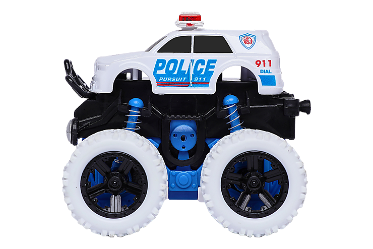 Полицейская машина с двойным приводом и спецэффектом поворота (видео)