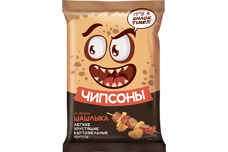Чипсы «Чипсоны» со вкусом шашлыка, 40 г – купить по приятной цене с ...