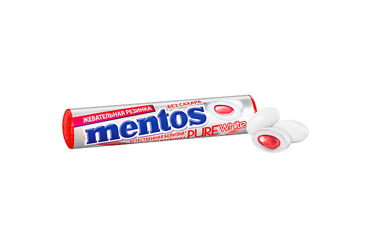Жевательная резинка «Mentos» Pure White Клубника, 15,5 г