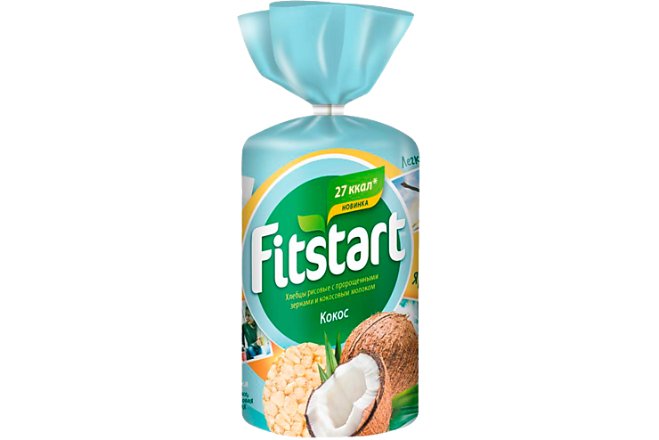 Хлебцы «FITSTART» рисовые, кокос, 100 г