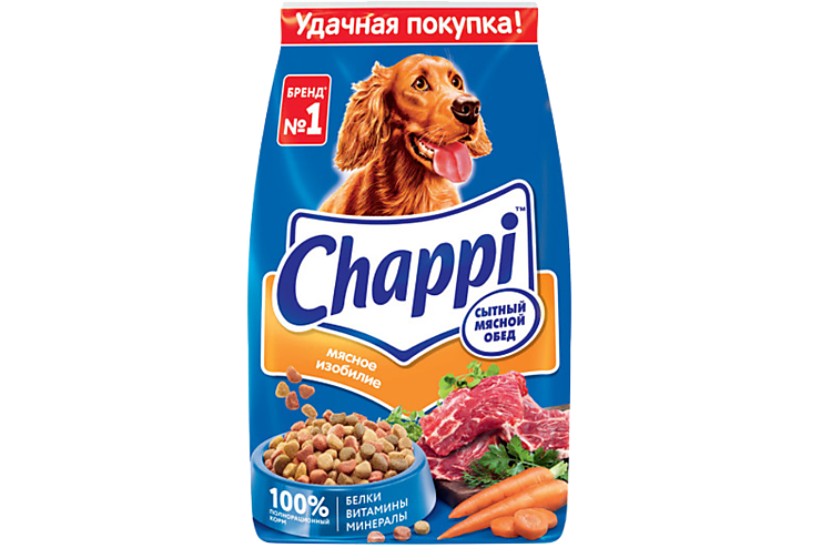 Сухой корм для собак «Chappi» Сытный мясной обед, Мясное изобилие, 2,5 кг