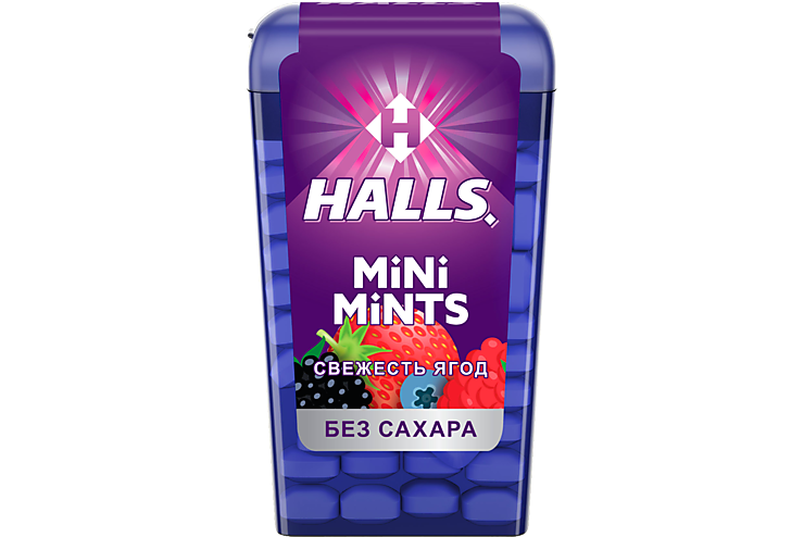Освежающие конфеты «Halls» Mini Mints Свежесть ягод, 12,5 г