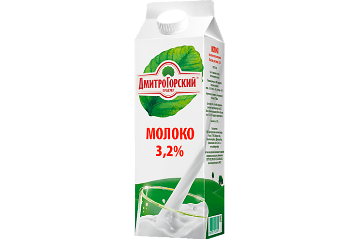 Молоко 3.2% «ДмитроГорский продукт», 950 г