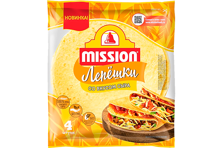 Лепешки «Mission» со вкусом сыра, 166 г