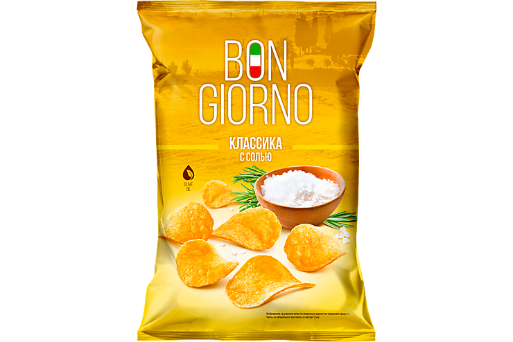 Чипсы «Bon Giorno» классические с солью, 90 г