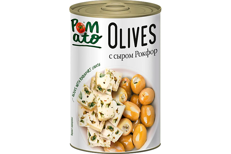 Оливки «Pomato» с сыром рокфор, 300 г