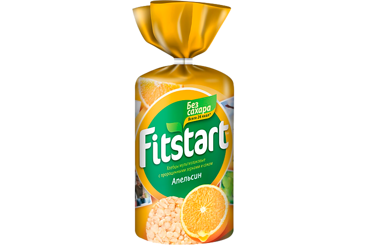 Хлебцы мультизлаковые «FITSTART» Апельсин, 100 г