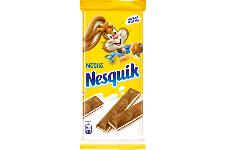 Шоколад молочный «Nesquik» с молочной начинкой, 90 г – купить по ...