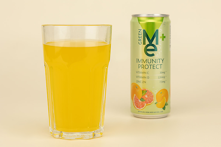 Напиток газированный «Green Me+» Immunity protect, 330 мл