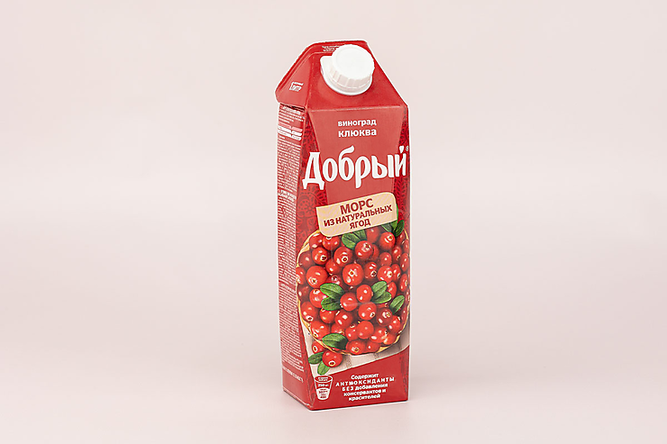 Морс «Добрый» Виноград-клюква, 1 л – купить по приятной цене с ...