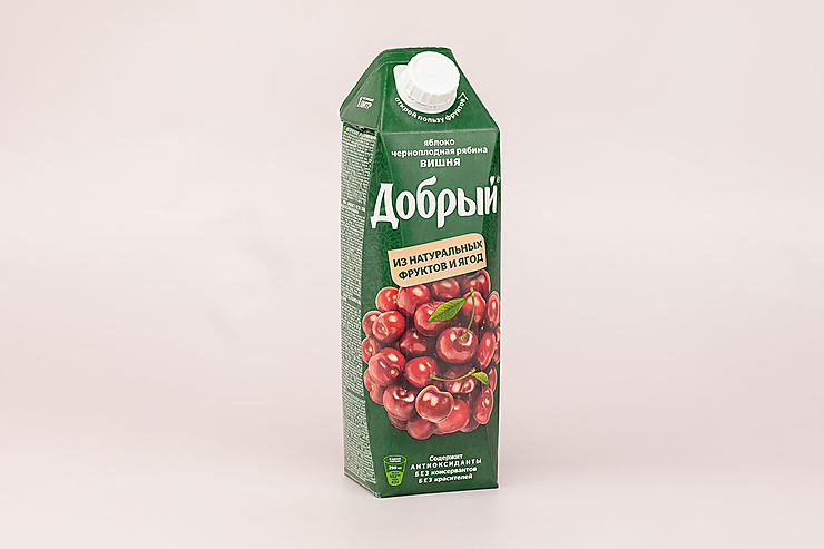 Сок «Добрый» Яблоко-Вишня-Черноплодная рябина, 1 л – купить по приятной ...