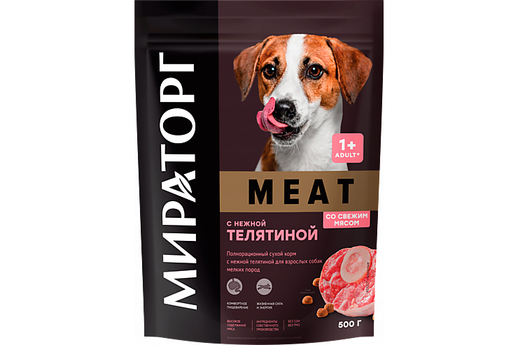Сухой корм для собак «Мираторг Winner» с нежной телятиной, 500 г ...