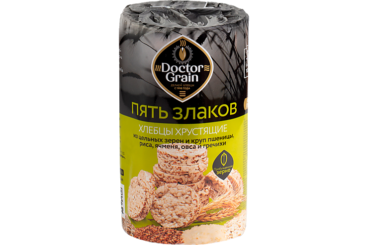 Хлебцы «Doctor Grain» Пять злаков, 80 г – купить по приятной цене с ...