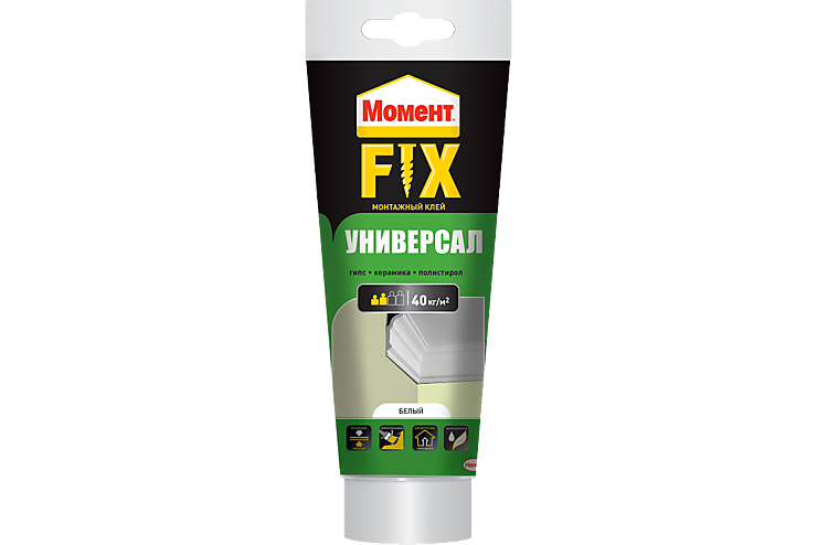 Монтажный клей «Момент» FIX Универсал, белый, 250 г – купить по ...