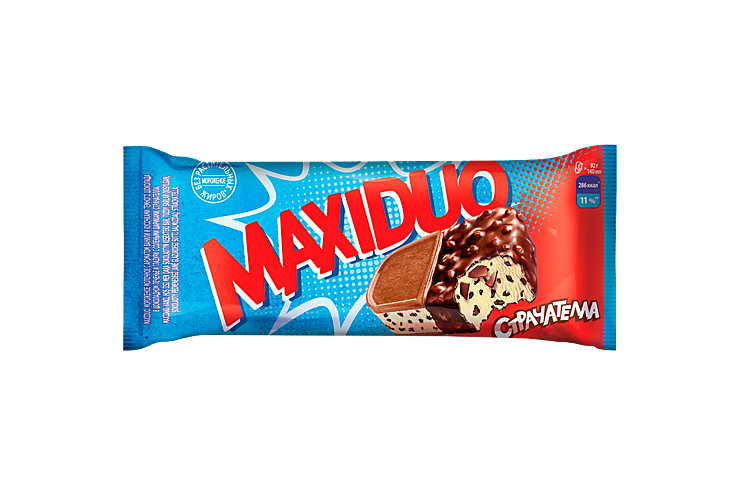 Мороженое сендвич «MAXIDUO» Страчателла, 92 г