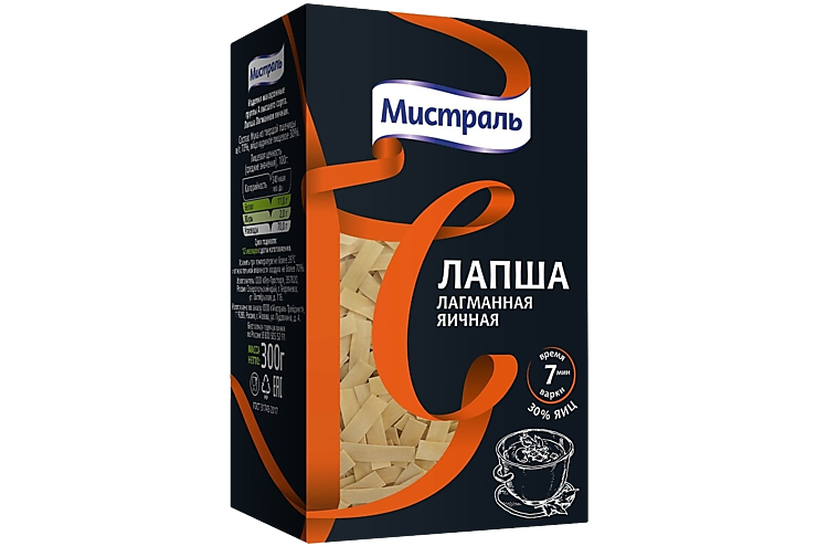 Лапша «Мистраль» Лагманная, 300 г – купить по приятной цене с доставкой ...