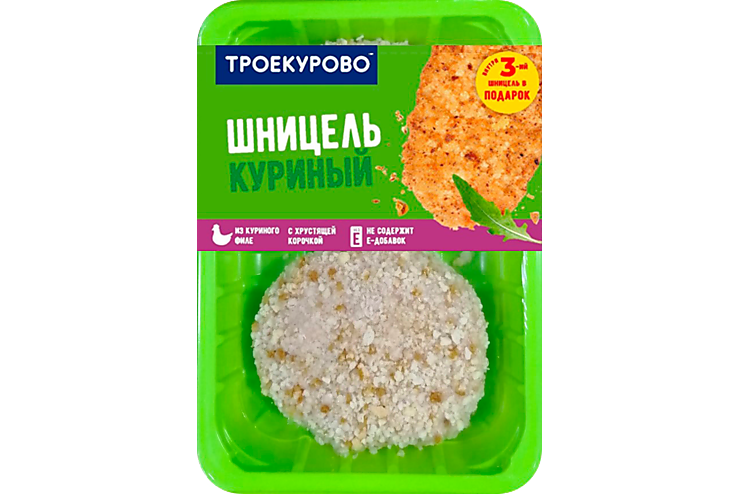 Шницель «Троекурово» куриный рубленый, 525 г – купить по приятной цене ...