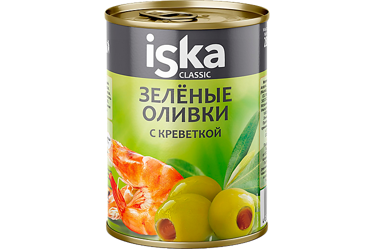 Оливки зеленые «Iska» с креветкой, 300 мл – купить по приятной цене с ...