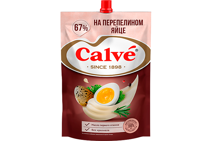 Майонез «Calve» На перепелином яйце, 700 г